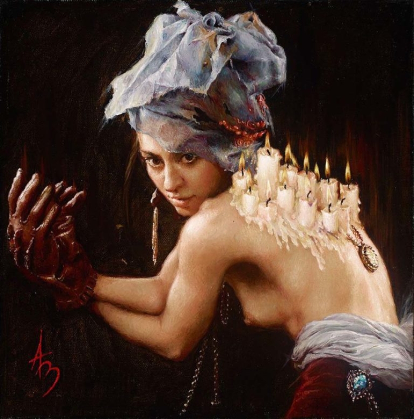 Surrealismo de Alexandra Manukyan - el mundo interior salpicado en el lienzo Surrealismo de Alexandra Manukyan - el mundo interior salpicado en el lienzo