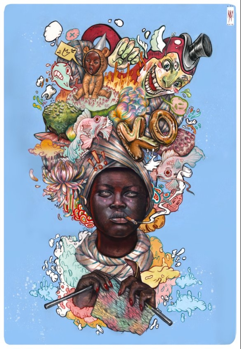 Surrealista trabajo de Kayla Mahaffey que va a transformar su visión en la pintura de retratos Surrealista trabajo de Kayla Mahaffey que va a transformar su visión en la pintura de retratos