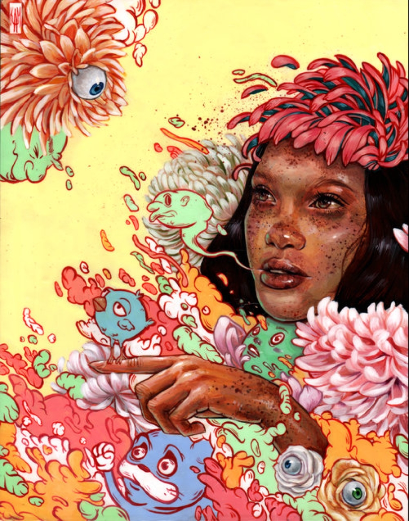 Surrealista trabajo de Kayla Mahaffey que va a transformar su visión en la pintura de retratos Surrealista trabajo de Kayla Mahaffey que va a transformar su visión en la pintura de retratos