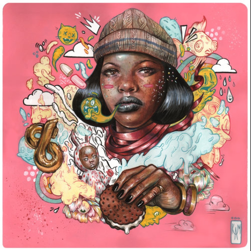 Surrealista trabajo de Kayla Mahaffey que va a transformar su visión en la pintura de retratos Surrealista trabajo de Kayla Mahaffey que va a transformar su visión en la pintura de retratos