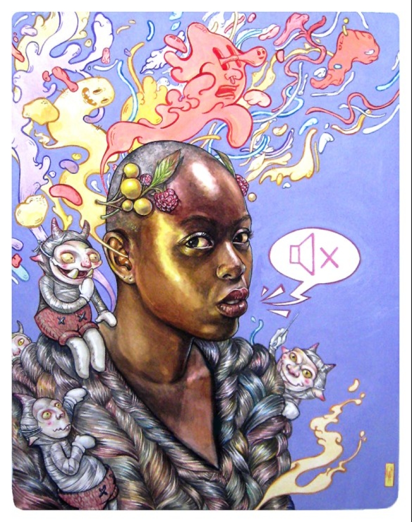 Surrealista trabajo de Kayla Mahaffey que va a transformar su visión en la pintura de retratos Surrealista trabajo de Kayla Mahaffey que va a transformar su visión en la pintura de retratos