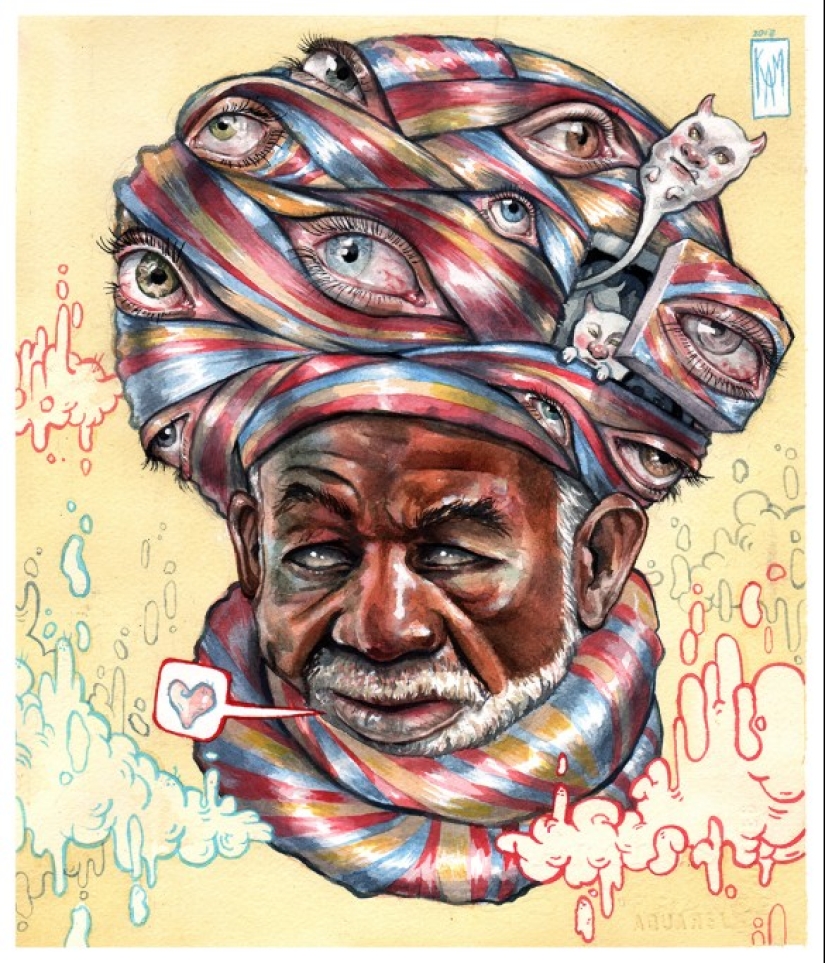 Surrealista trabajo de Kayla Mahaffey que va a transformar su visión en la pintura de retratos Surrealista trabajo de Kayla Mahaffey que va a transformar su visión en la pintura de retratos