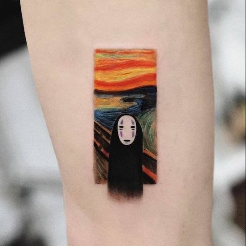 Tattoos of Hakan Adik, combining famous paintings and pop culture characters Tattoos of Hakan Adik, combining famous paintings and pop culture characters