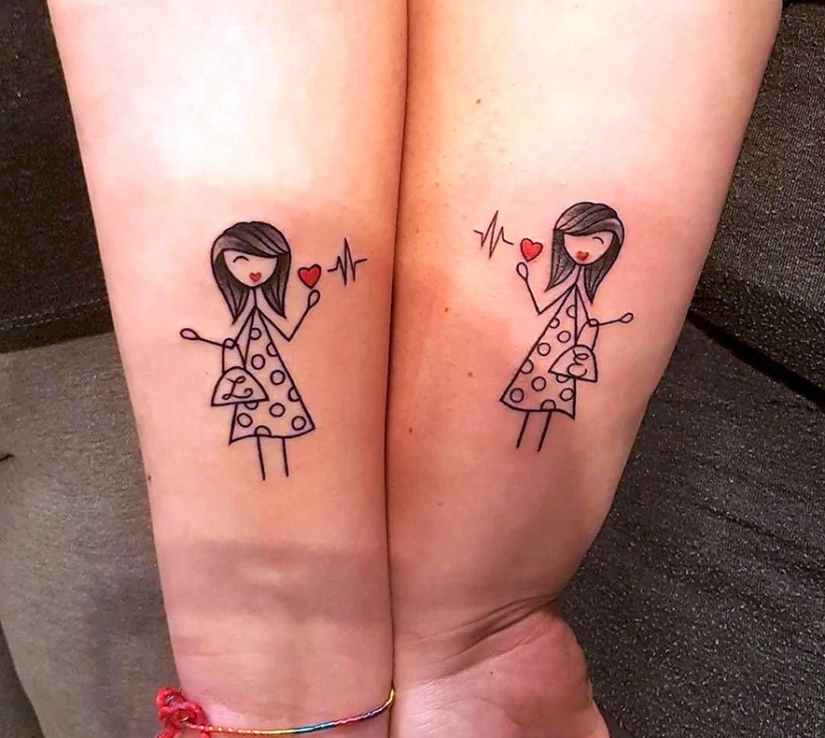 Tatuajes de madre e hija a juego que dicen mucho sin palabras Tatuajes de madre e hija a juego que dicen mucho sin palabras