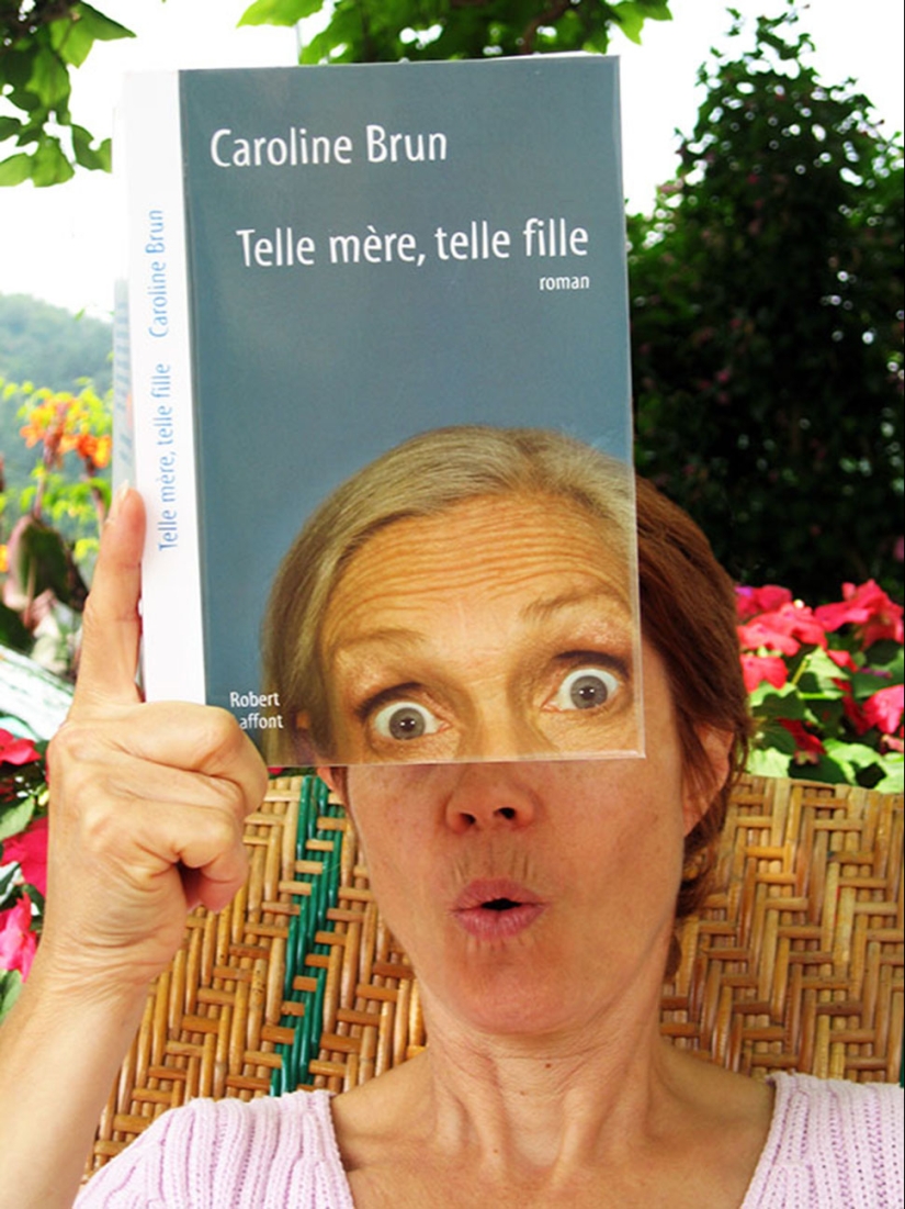 That awkward moment when the cover is in the reader's face