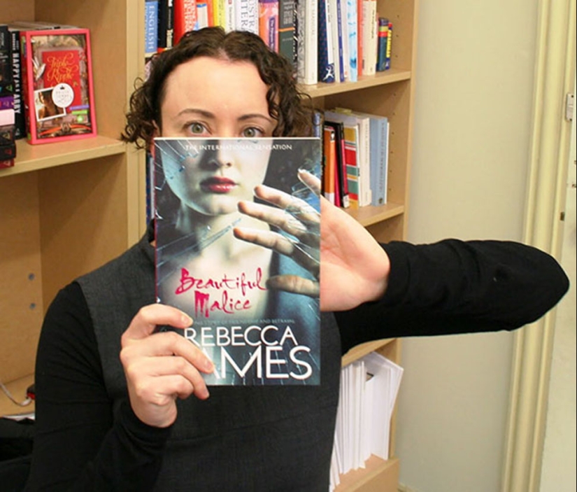 That awkward moment when the cover is in the reader's face