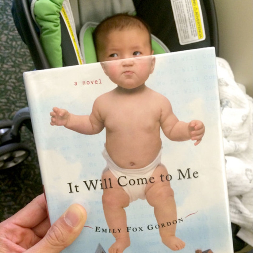 That awkward moment when the cover is in the reader's face