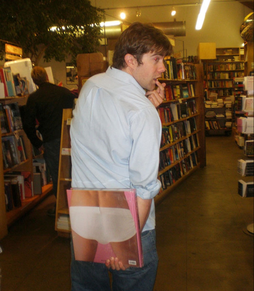 That awkward moment when the cover is in the reader's face