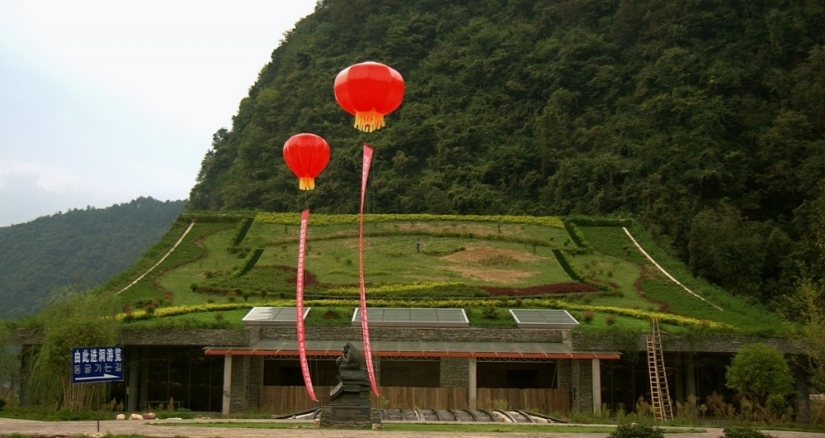The architects of these houses proved that a garden can be created even on the roof The architects of these houses proved that a garden can be created even on the roof