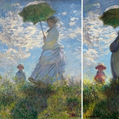 The artist adds anime characters to the classic canvases