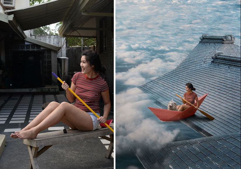 The artist creates fabulous worlds from photos of her backyard, and it's magical