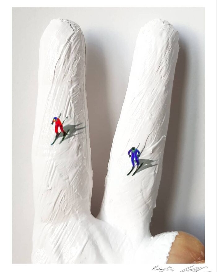 The artist uses her hands as a canvas to show hidden worlds The artist uses her hands as a canvas to show hidden worlds