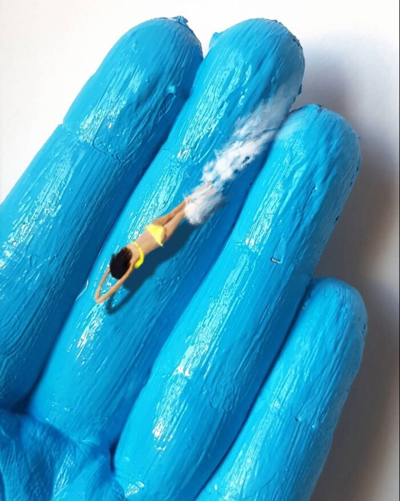 The artist uses her hands as a canvas to show hidden worlds The artist uses her hands as a canvas to show hidden worlds