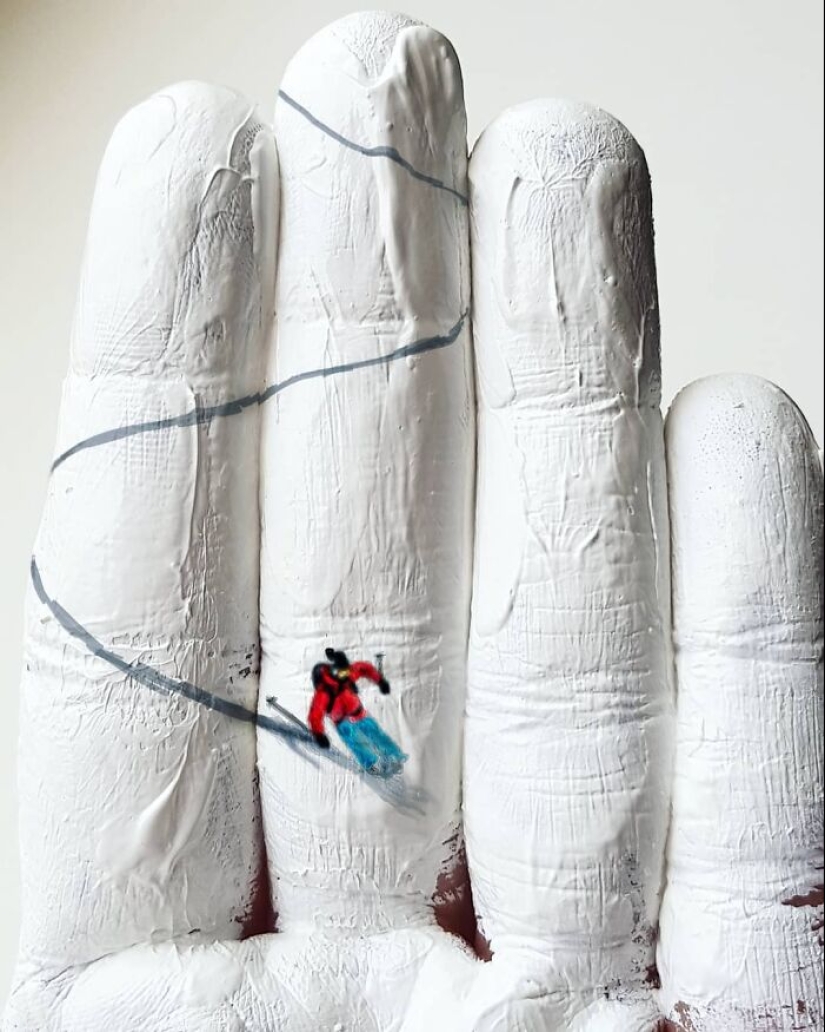 The artist uses her hands as a canvas to show hidden worlds The artist uses her hands as a canvas to show hidden worlds