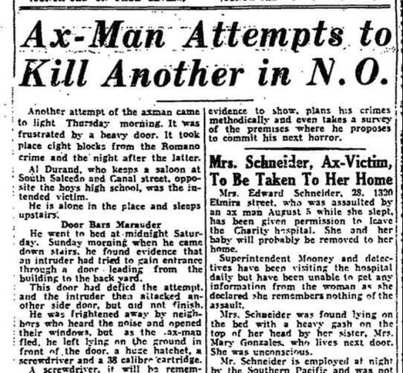 "The Axeman of New Orleans": the story of one maniac who killed for the glory of jazz "The Axeman of New Orleans": the story of one maniac who killed for the glory of jazz