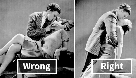 The editorial board of LIFE magazine of the 1940s teaches how to kiss properly The editorial board of LIFE magazine of the 1940s teaches how to kiss properly