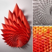 The engineer creates from paper geometric paintings and gifs, from which the eyes go crazy