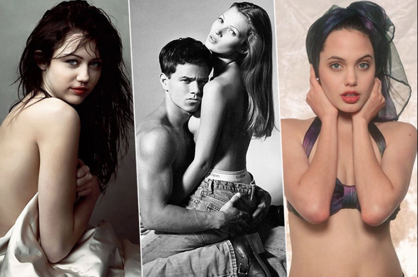 The first candid shooting of a young Kate moss, Angelina Jolie and other stars