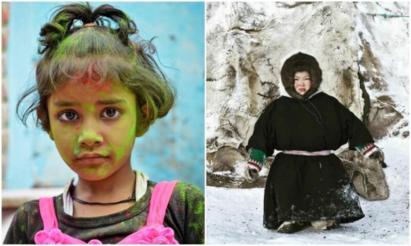 The photographer has shown how the childhood in different parts of the world The photographer has shown how the childhood in different parts of the world