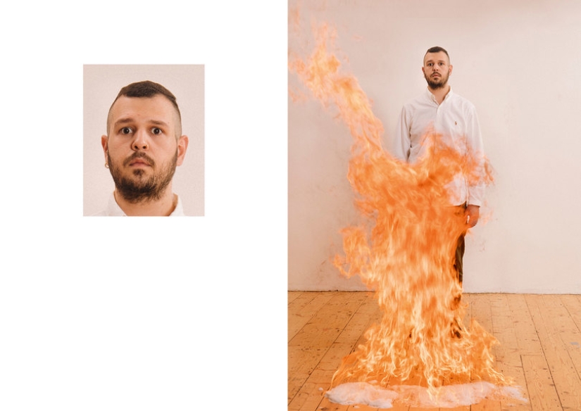 The photographer made fun of a standard passport photo: that's what chaos is happening behind the scenes The photographer made fun of a standard passport photo: that's what chaos is happening behind the scenes