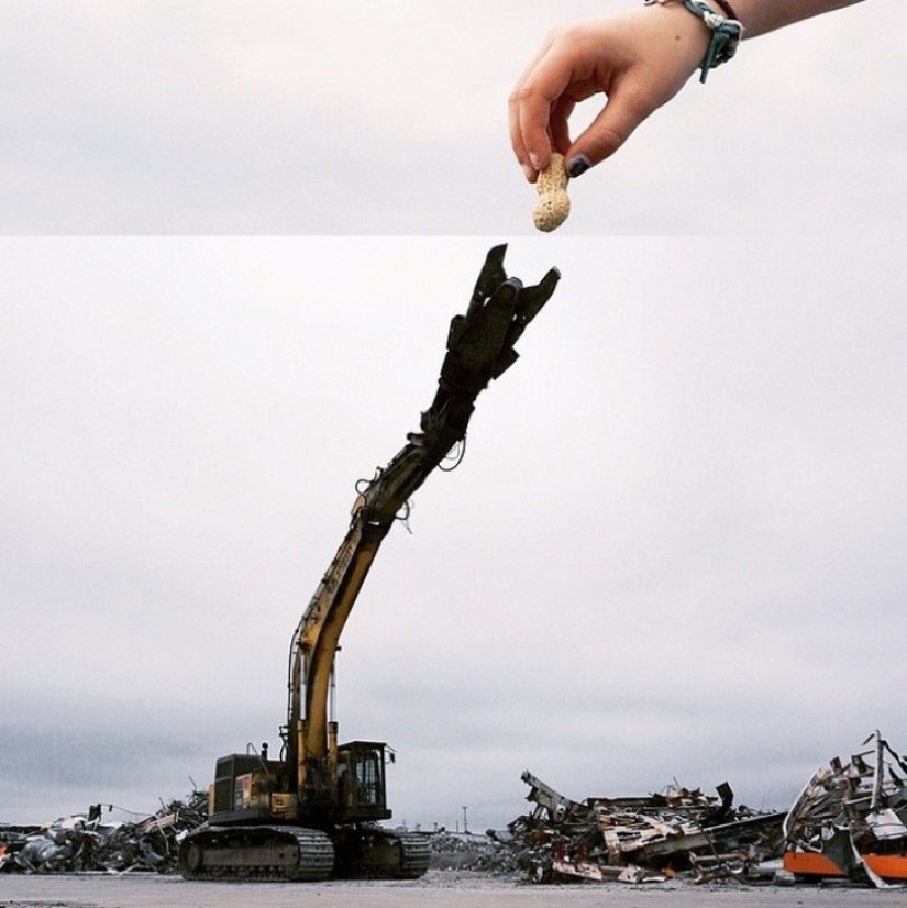 The photographer simply combines two pictures and gets a damn cool result! The photographer simply combines two pictures and gets a damn cool result!