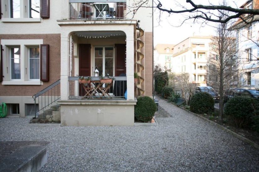 The road to the cat Kingdom: stairs to the furry Pets on the facades of Swiss houses The road to the cat Kingdom: stairs to the furry Pets on the facades of Swiss houses