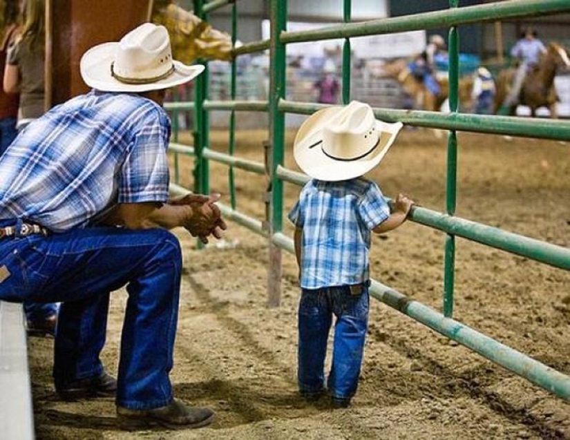 The sons in these photos are the spitting image of fathers. And vice versa