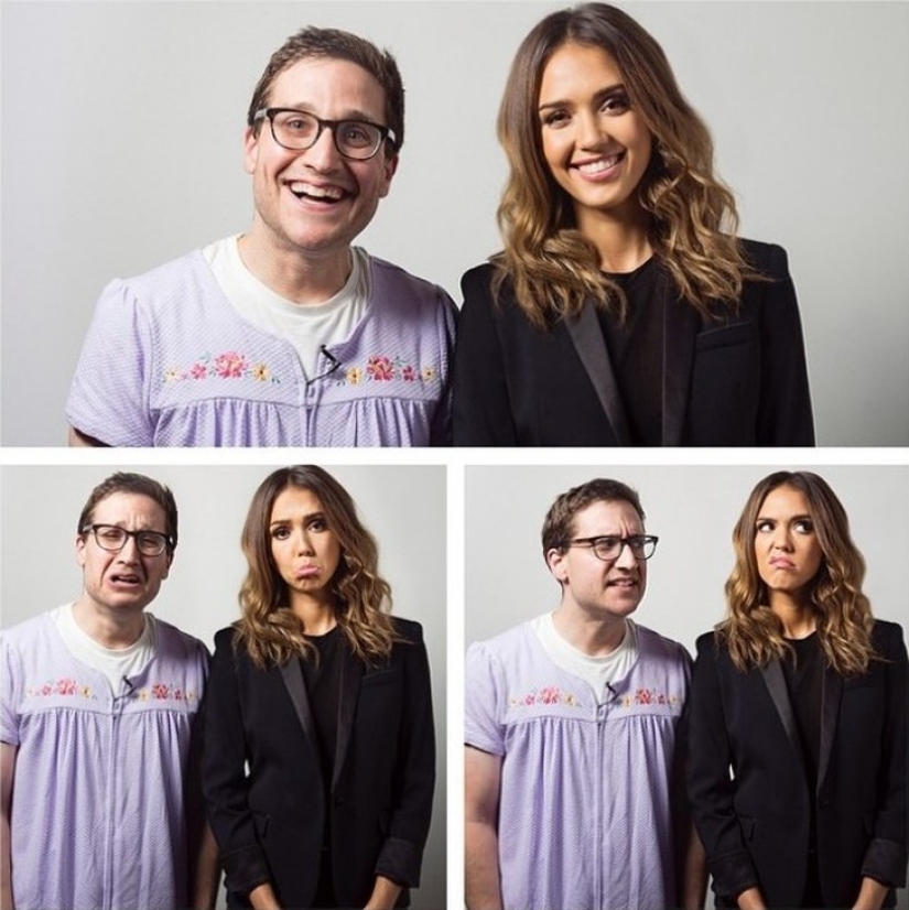 The stars represent joy, sadness and bewilderment. Some people do it well