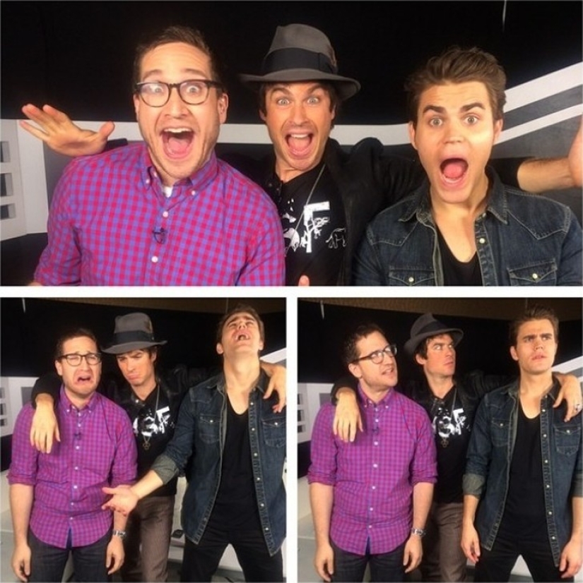 The stars represent joy, sadness and bewilderment. Some people do it well