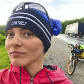 The story of Anna Smolina, who cycled across half the country with her dog