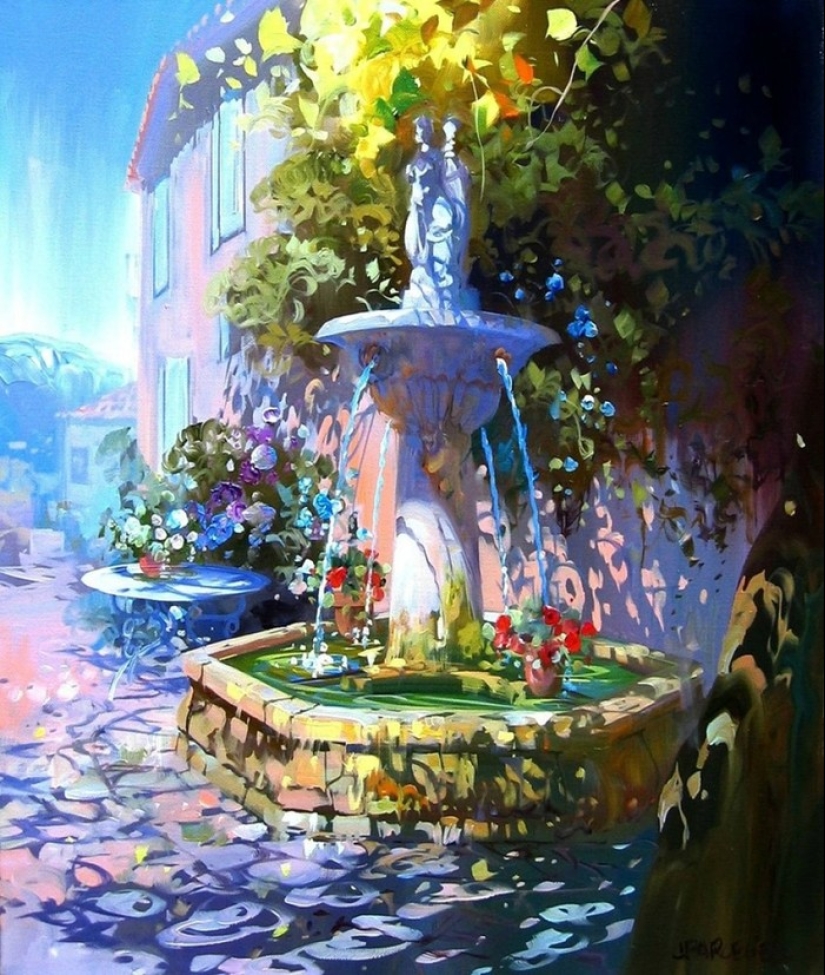 This artist paints pictures with sunbeams This artist paints pictures with sunbeams