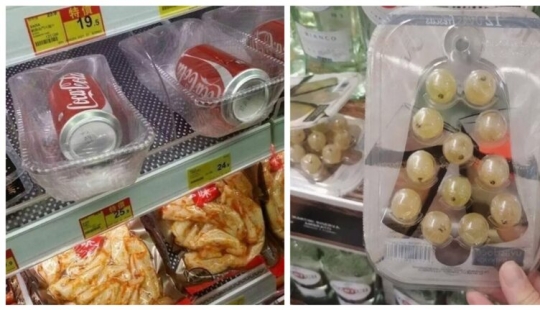 To the God of plastic, even more plastic! 30 cases when it was possible to do without packaging