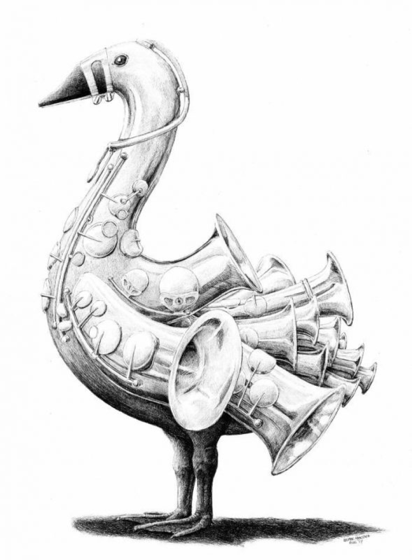 "Trucos de mi mente": El artista holandés Redmer Hoekstra y sus dibujos espeluznantes y extraños