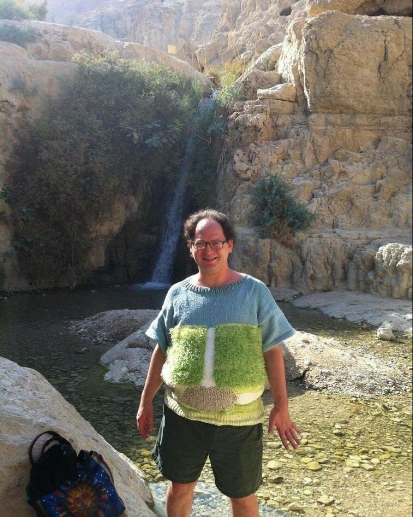 Turismo cálido: un americano teje suéteres con vistas Turismo cálido: un americano teje suéteres con vistas