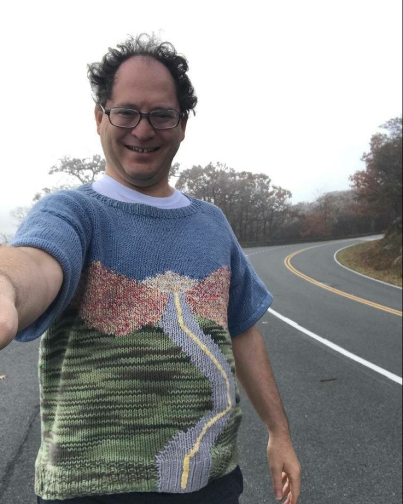 Turismo cálido: un americano teje suéteres con vistas Turismo cálido: un americano teje suéteres con vistas