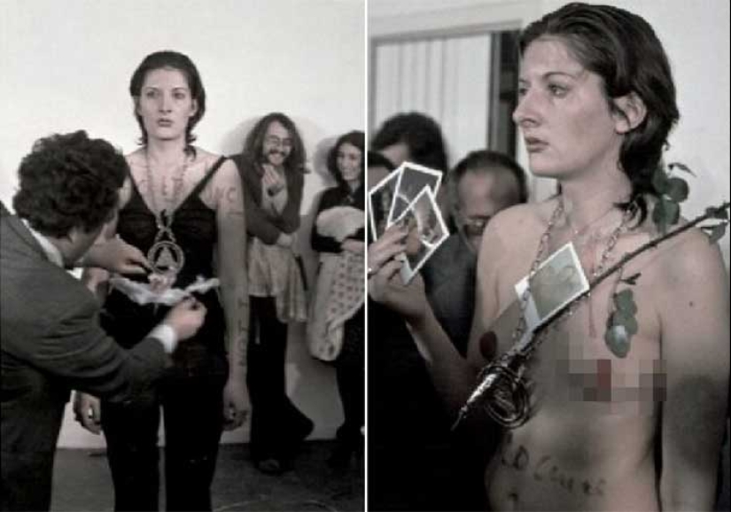 Un experimento terrible: la artista estuvo atenta durante 6 horas y permitió que la audiencia hiciera cualquier cosa con ella Un experimento terrible: la artista estuvo atenta durante 6 horas y permitió que la audiencia hiciera cualquier cosa con ella