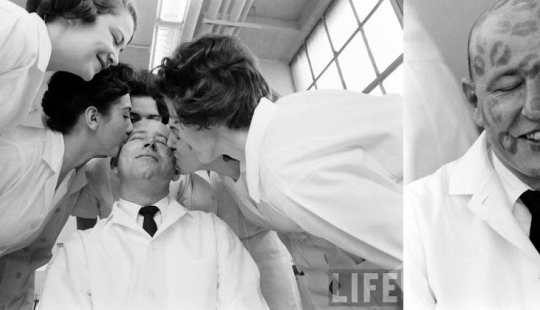 Un hombre debe ser calvo, el mejor trabajo del mundo es un probador de lápiz labial Un hombre debe ser calvo, el mejor trabajo del mundo es un probador de lápiz labial