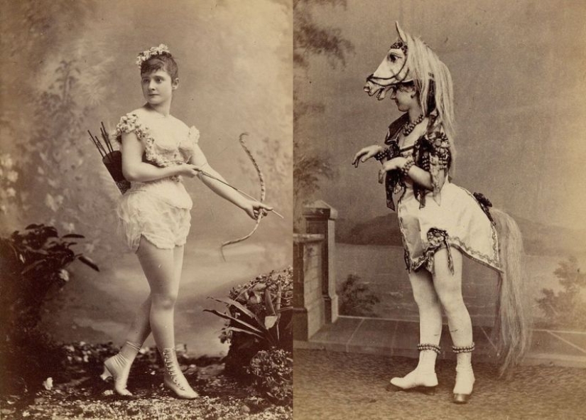 Victorian era burlesque dancers