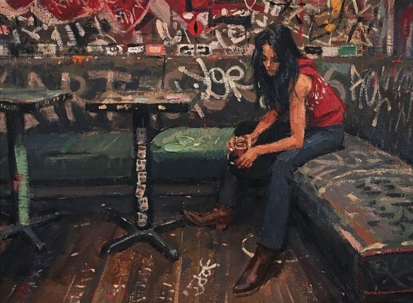 "Vida en la ciudad": Excelentes pinturas al óleo modernas de Vincent Jarrano