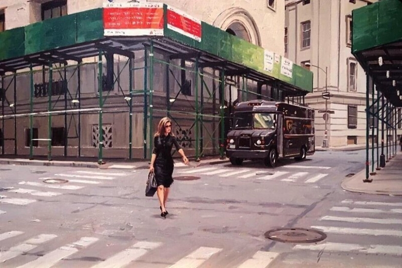 "Vida en la ciudad": Excelentes pinturas al óleo modernas de Vincent Jarrano