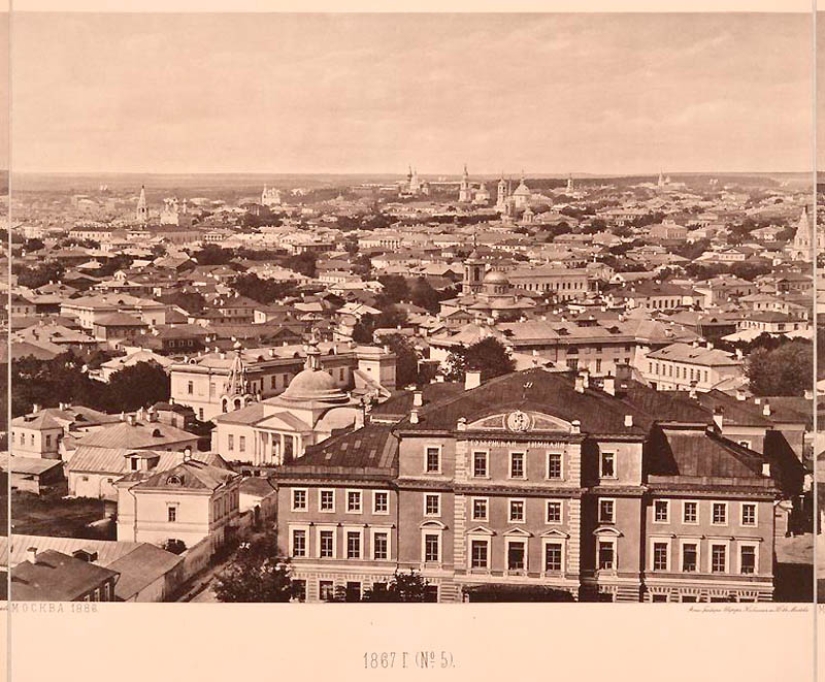 View from the Cathedral of Christ the Saviour: what Moscow looked like in 1867 View from the Cathedral of Christ the Saviour: what Moscow looked like in 1867