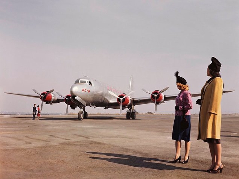 Vintage de lujo: como los vuelos de pasajeros se veía en los años 50