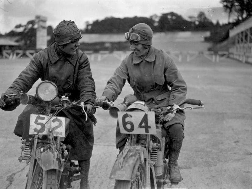 Vintage photos of cool girls on motorcycles