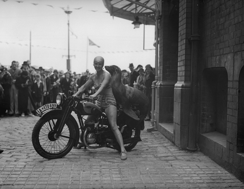 Vintage photos of cool girls on motorcycles