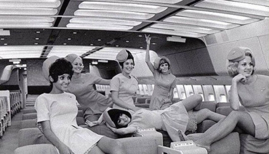 Vuelo de lujo en los años setenta en un Boeing 747
