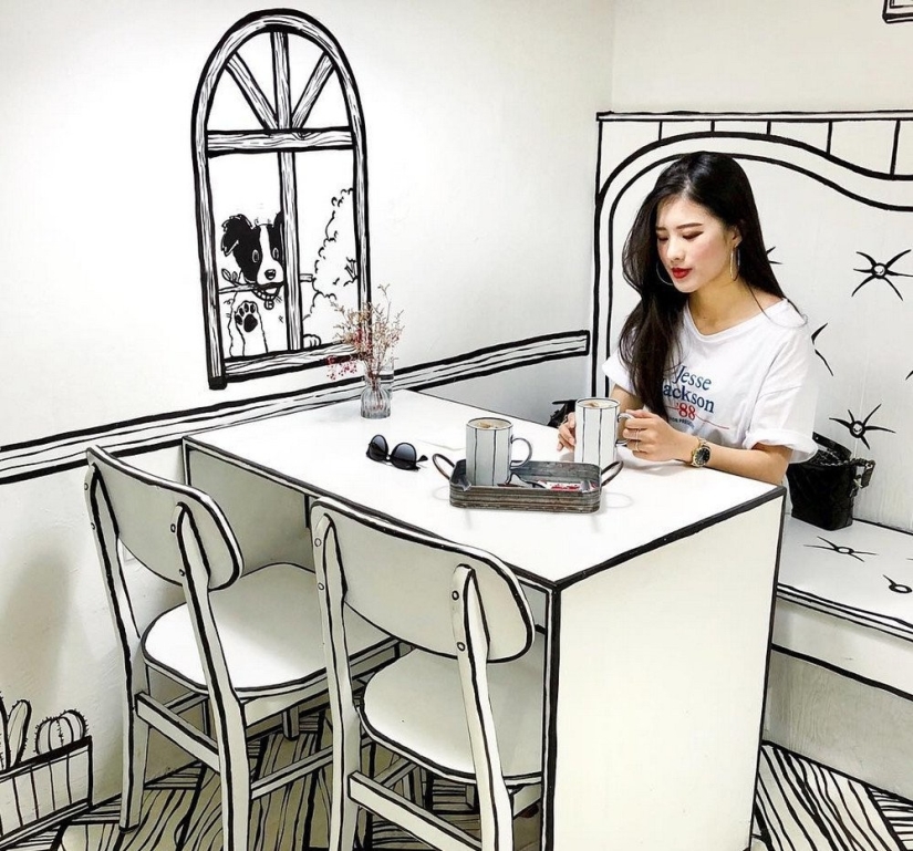 What a two-dimensional comic cafe looks like in Seoul