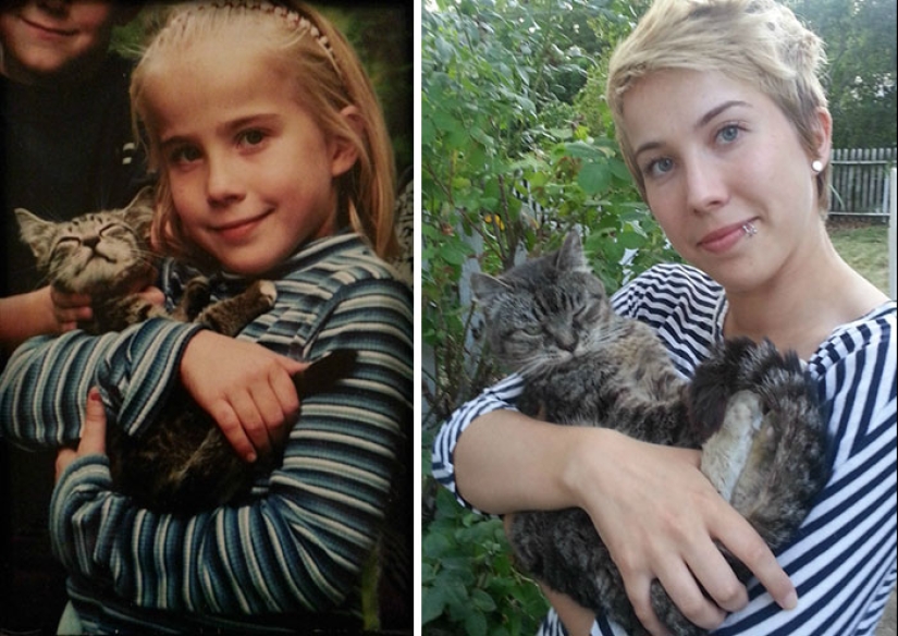 What has grown, has grown — the 19 best attempts to reproduce children's photos