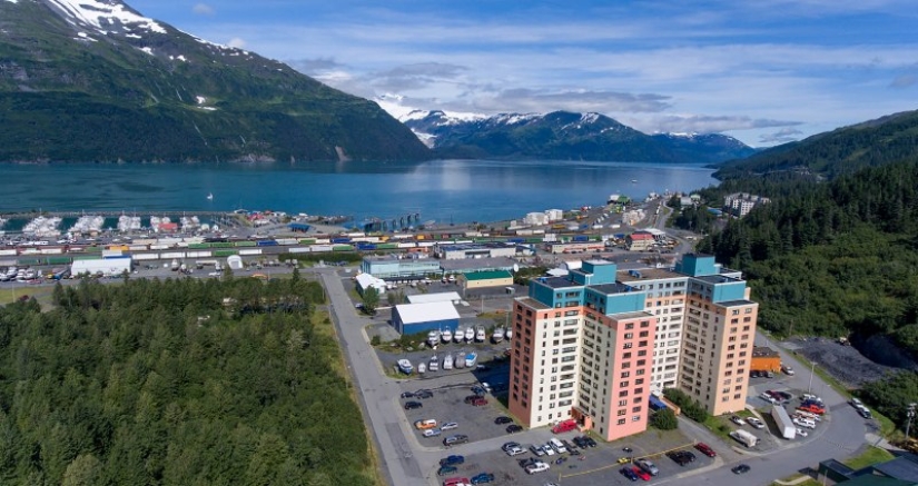 Whittier is an unusual city whose population lives under one roof Whittier is an unusual city whose population lives under one roof