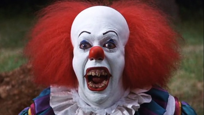 Why did the image of the evil clown appear and how did it evolve