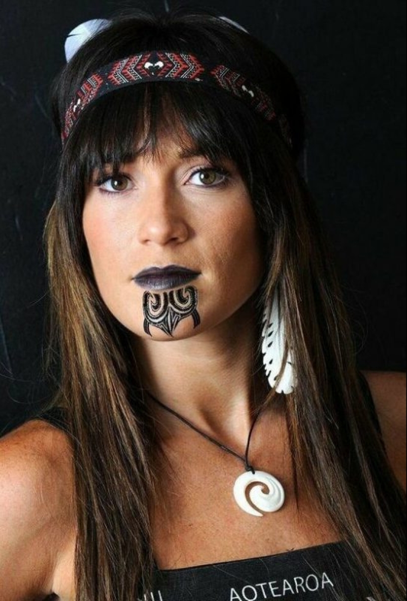 Why do beauties need a beard? The history of ta-moko Maori tattoos that are becoming a trend